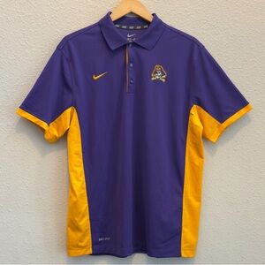 Mens Nike Dri-Fit East Carolina University ECU Pirates Polo Shirt Size L
